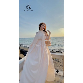 VÁY MAXI CỔ YẾM LỤA SIÊU DÀI HOT HIT