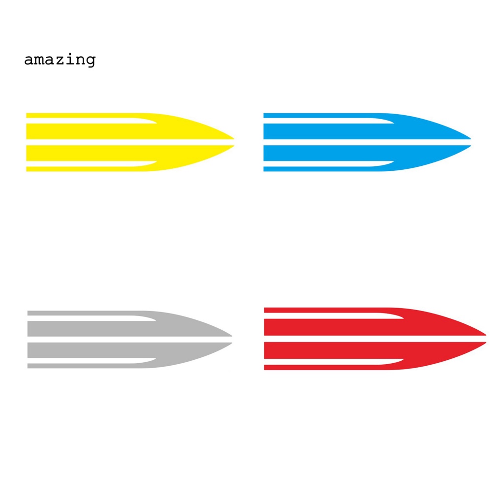 FENDER Set 2 Đề Can Dán Trang Trí Xe Hơi Đua Họa Tiết Kẻ Sọc