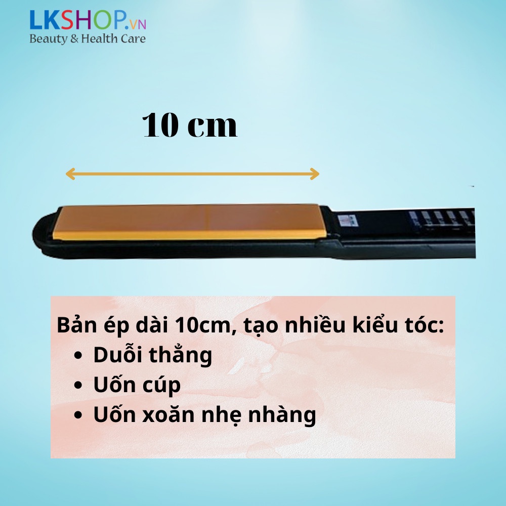 Hàng xuất Mỹ - Máy duỗi tóc phủ ceramic cao cấp, không gây hư tổn tóc, thế hệ mới tạo kiểu đa năng có thể duỗi, uốn lọn