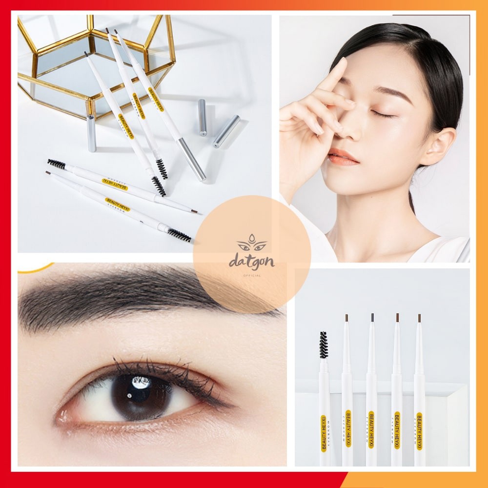 Chì kẻ mày 2 đầu nét mảnh chính hãng tiện lợi Heyxi Verythin Eyebrow Pencil nội địa 2021