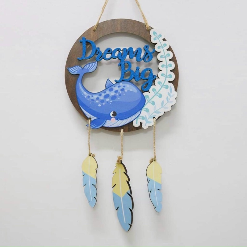 Bảng gỗ decor trang trí phòng cho bé, trang trí gia đình nhà cửa DREAMS BIG