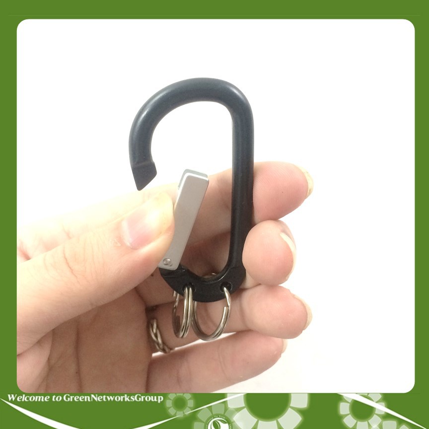 Móc khóa xe máy bằng nhôm hình chữ D carabiner