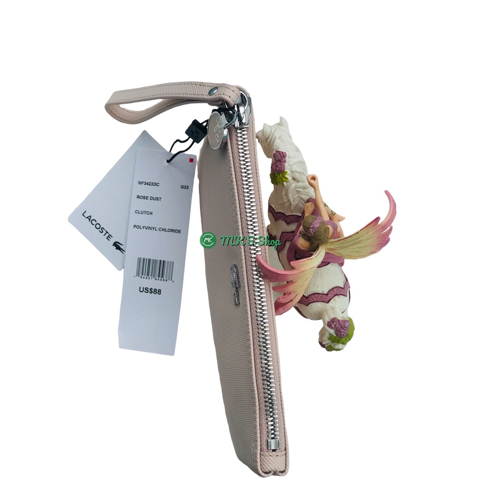 VÍ CẦM TAY LACOSTE MÀU HỒNG