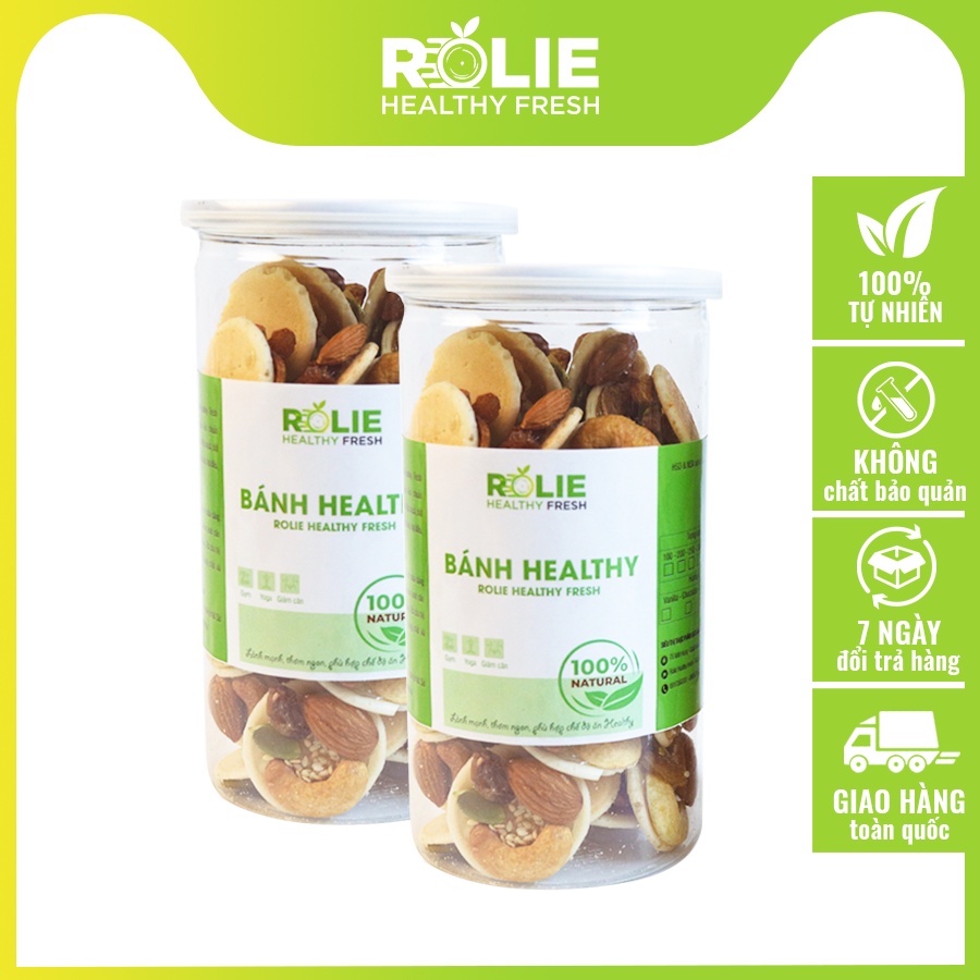 Bánh Đồng Tiền Mix Hạt 300G Rolie Healthy Fresh Thơm Ngon, An toàn, Tốt cho sức khỏe