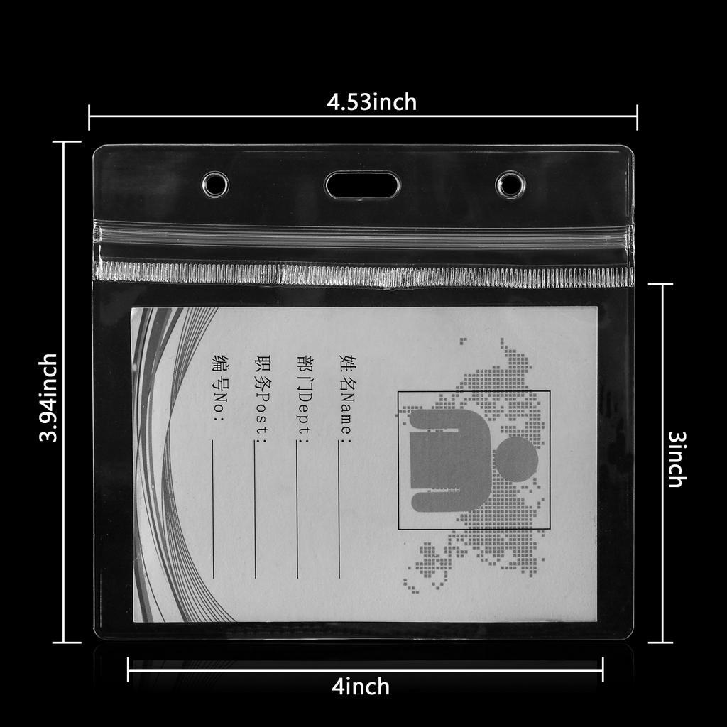 Set 10 Bao Nhựa Trong Suốt Đựng Thẻ Id 4x3 Inch