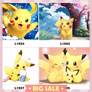 Bộ Tranh Đính Đá 5d Tự Làm Hình Pikachu Đáng Yêu
