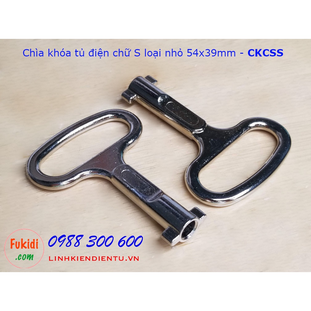 Chìa khóa tủ điện tam giác, vuông và chữ S dùng cho khóa tủ điện MS705 size 52x37mm - CKTGS, CKVS, CKVS