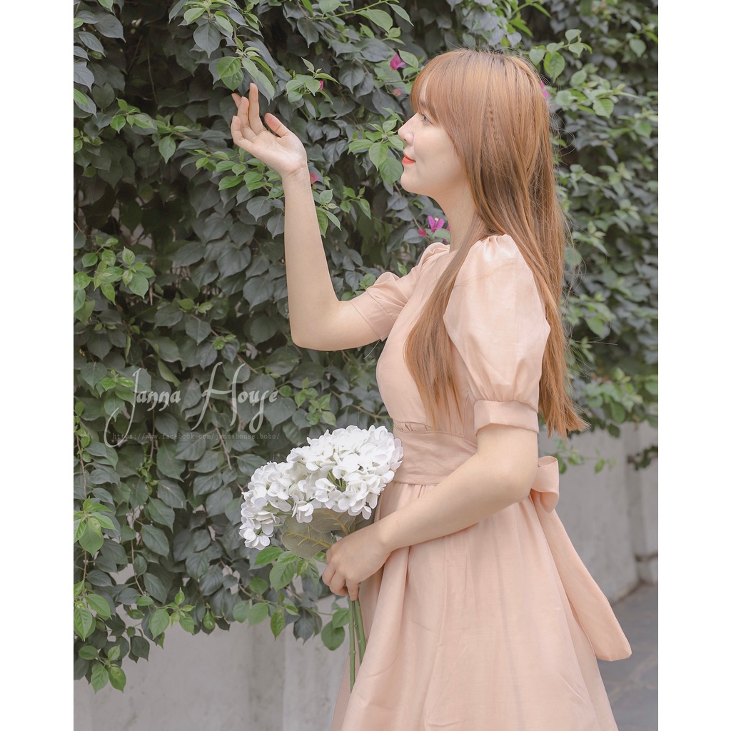 - Váy tiểu thư ulzzang thắt nơ - M52 - jannahouse