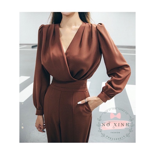 [Mẫu mới] Jumpsuit Nữ Tay Dài Ống Rộng Hàn Quốc Thời Trang Nữ Có Size M-L-XL-XXL