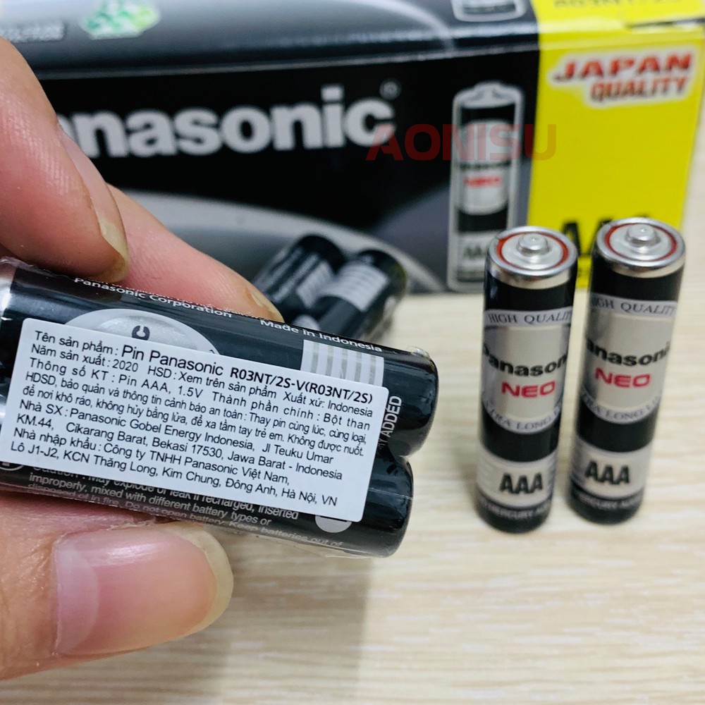 ( 3A ) 10 Viên Pin Tiểu PANASONIC AAA (3A) - Là Loại Pin Tiểu Chuyên Dùng Trong Các Thiết Bị. Hàng Chất Lượng Cao. AONIS