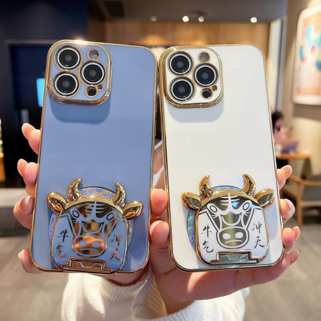 Ốp Điện Thoại Có Giá Đỡ Nam Châm 6d Cho iPhone 6 + 6s + 7 + 8 + xs max xr 11 pro max 12 pro max Niu 13 pro max 14 + 14