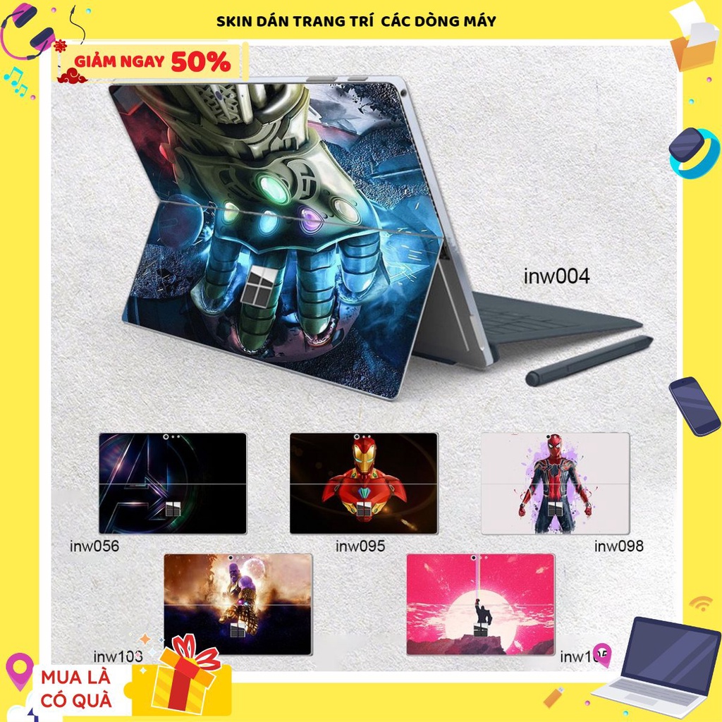 Skin dán hình Inifinity War cho Surface Go, Pro 2, Pro 3, Pro 4, Pro 5, Pro 6, Pro 7, Pro X