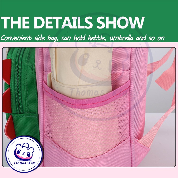 [THOMAS KIDS] Ba Lô Đa Năng Họa Tiết Khủng Long Dễ Thương Cho Bé Mẫu Giáo