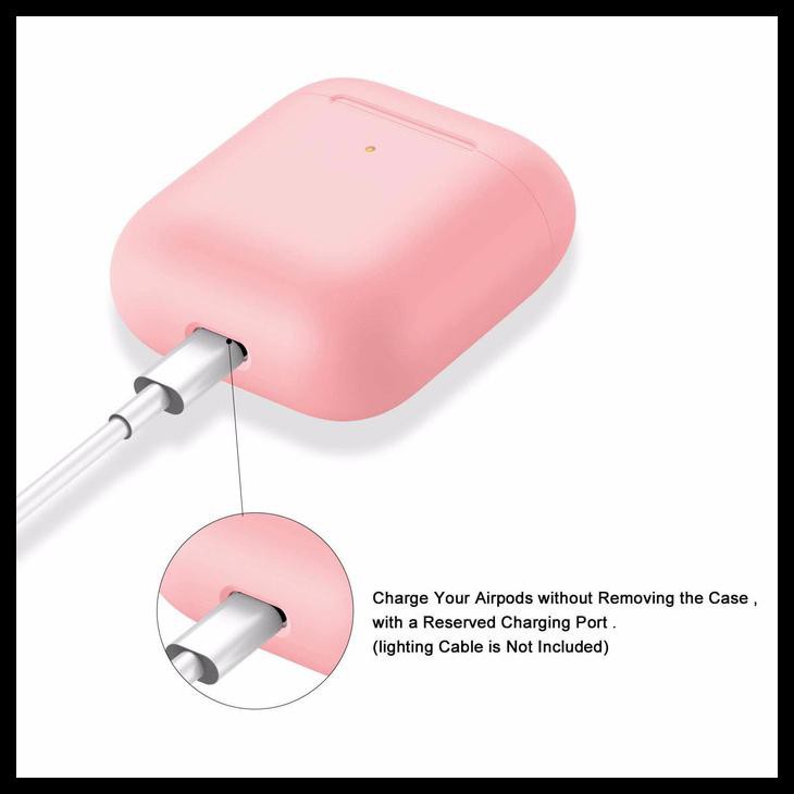 Apple Vỏ Bảo Vệ Hộp Sạc Tai Nghe Airpods 1 2 Bằng Silicon Có Đèn Led Wd122