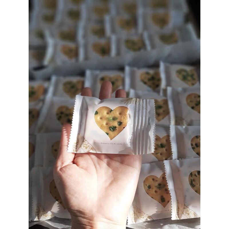 Túi đựng bánh quy,banh hành hình lá 7*10cm /100c