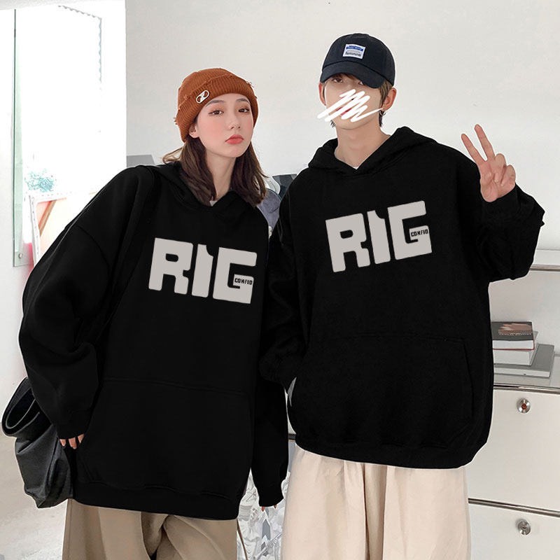 Áo hoodie nam nữ form rộng Unisex RIG siêu xinh PT1, Áo sweater nam nữ nỉ có mũ phong cách oversize streetwear