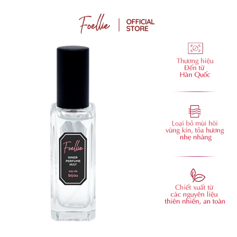 [Mã FMCGMALL giảm 8% đơn 250K] Nước Hoa Vùng Kín Foellie Dạng Xịt Nồng Đượm 20ml - Eau de Bijou Inner Perfume Mist 6220