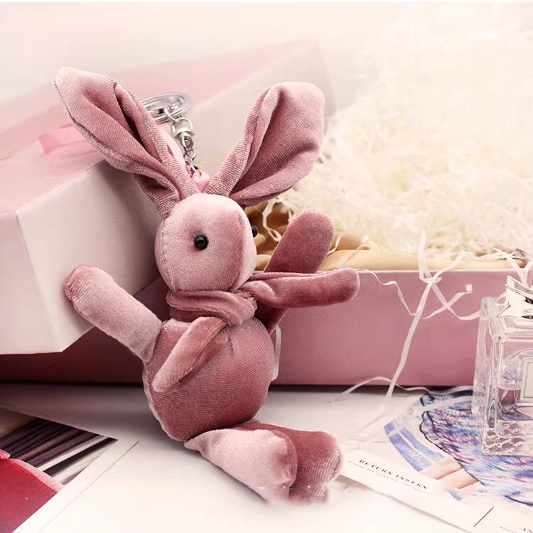 Gấu bông thỏ nhung để hộp quà tặng sang trọng