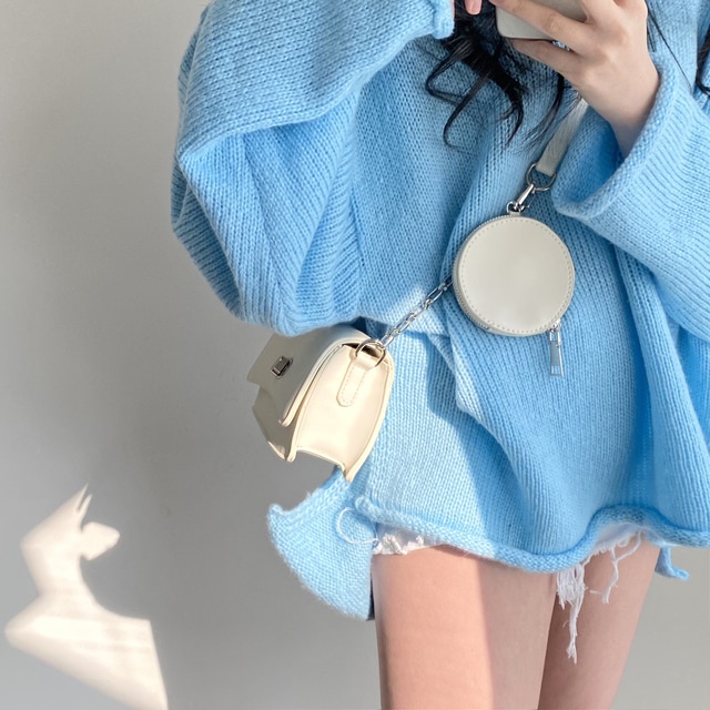 Áo sweater XIAOZHAINV dáng rộng cổ chữ v phong cách vintage Hàn Quốc cho nữ