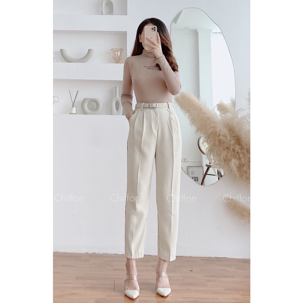 Quần baggy cao cấp kèm đai cách điệu siêu hot by Chiffon