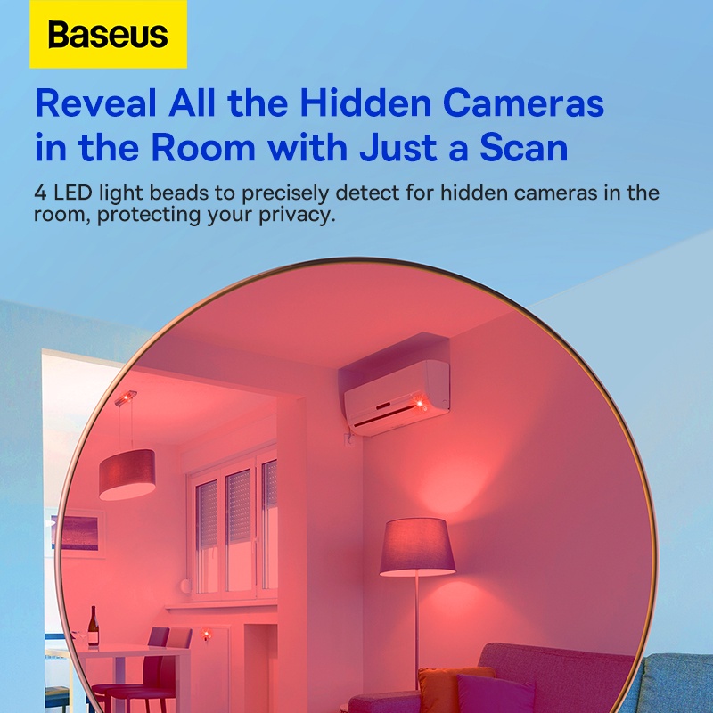 Máy phát hiện camera Baseus Thiết bị dò hồng ngoại thiết bị thu phát giấu kín quay lén