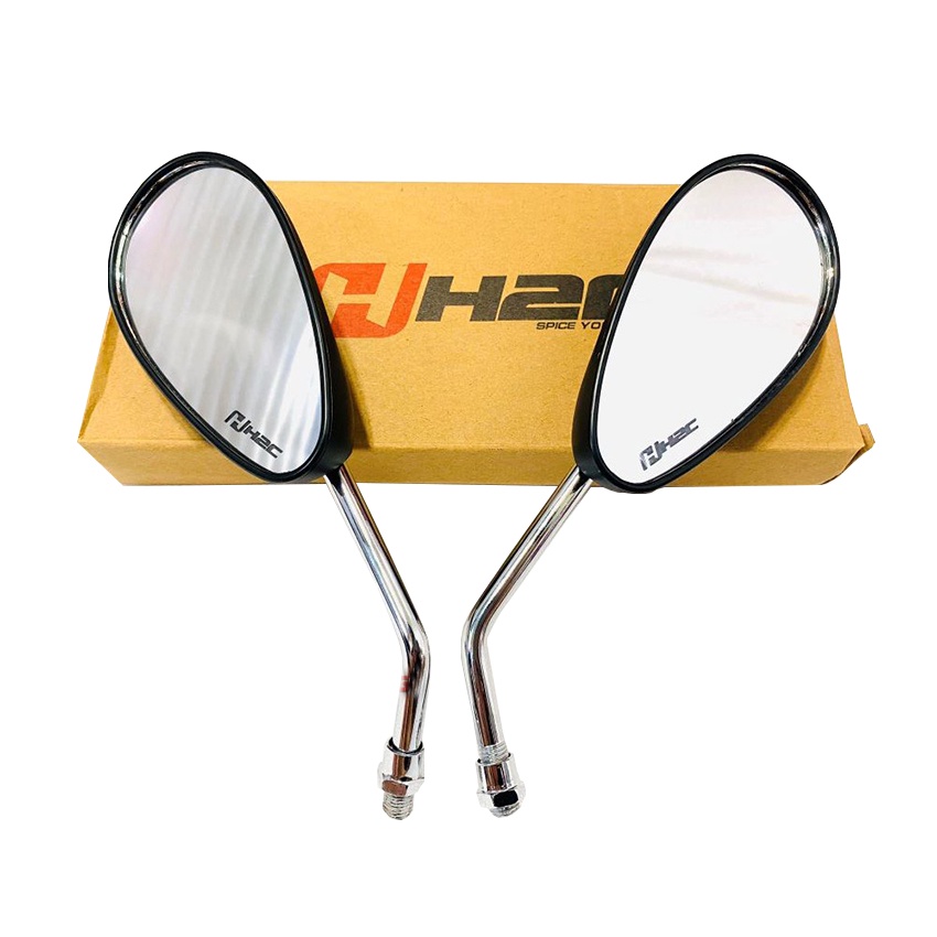 2 Gương xe máy kính chiếu hậu H2C chân hợp kim cao cấp gắn dòng xe sirius exciter jupiter và dòng xe khác