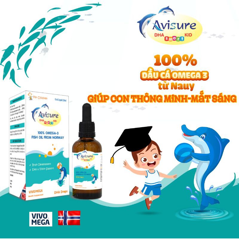 Avisure DHA Smart kid - bổ sung DHA tinh khiết giúp phát triển não bộ và thị lực cho bé