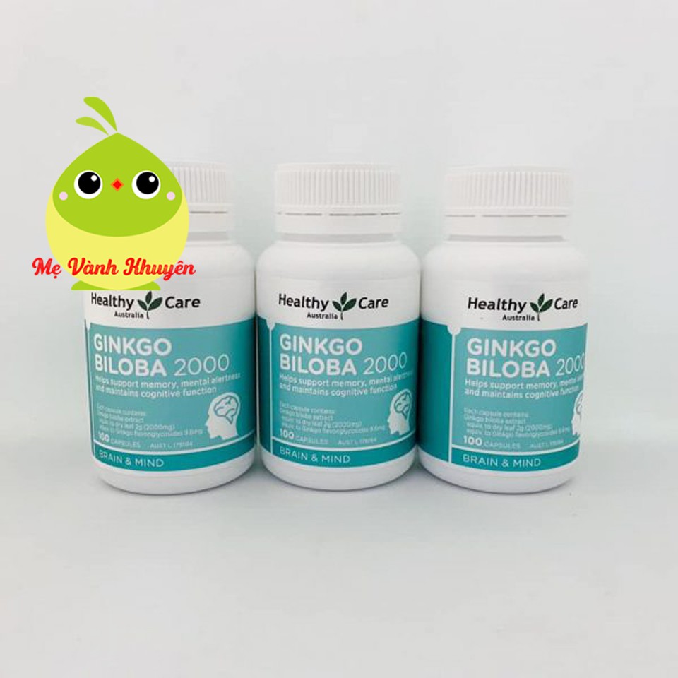  Bổ não Healthy Care Ginkgo Biloba 2000mg, Úc (100v)