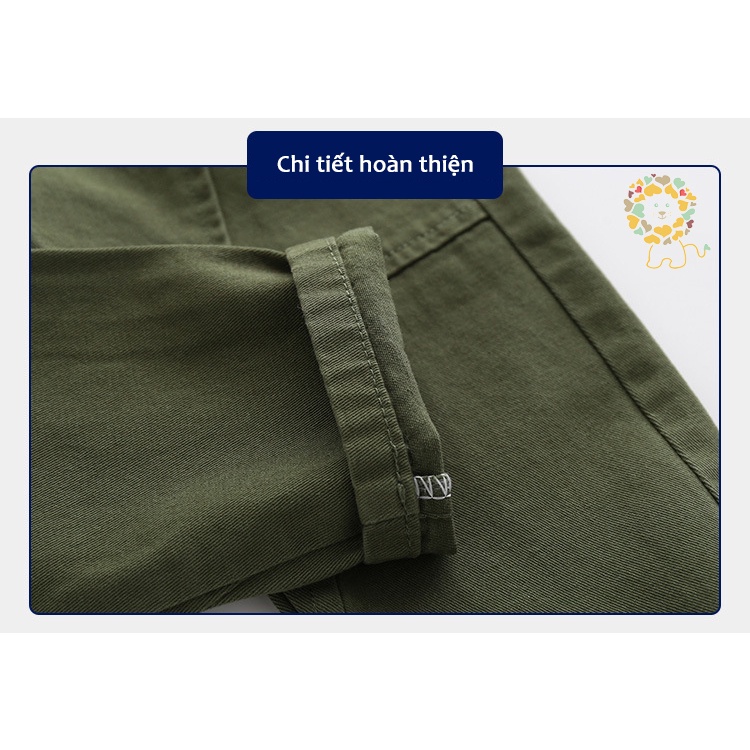 Quần Kaki bé trai WELLKIDS quần dài trẻ em quần trắng bé trai chất co giãn nhẹ mẫu mới 2022