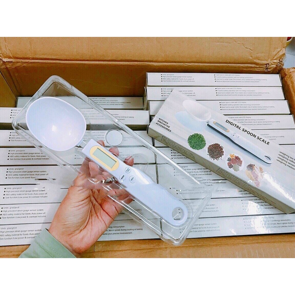 Cân điện tử tiểu ly HK2110 dạng thìa, muỗng 500g/0.1