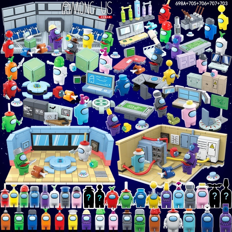 ♘✔▩Người sói không gian Giết người Lego Khối xây dựng Trọn bộ Minifigure Lắp ráp bên trong búp bê nhỏ bé trai và bé g