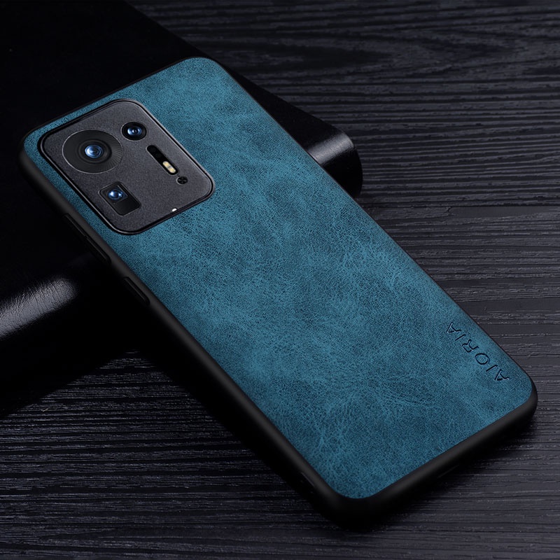 Ốp Điện Thoại Da pu Màu Trơn Chống Trầy Xước Cao Cấp Cho xiaomi mix 4 Màu Sắc