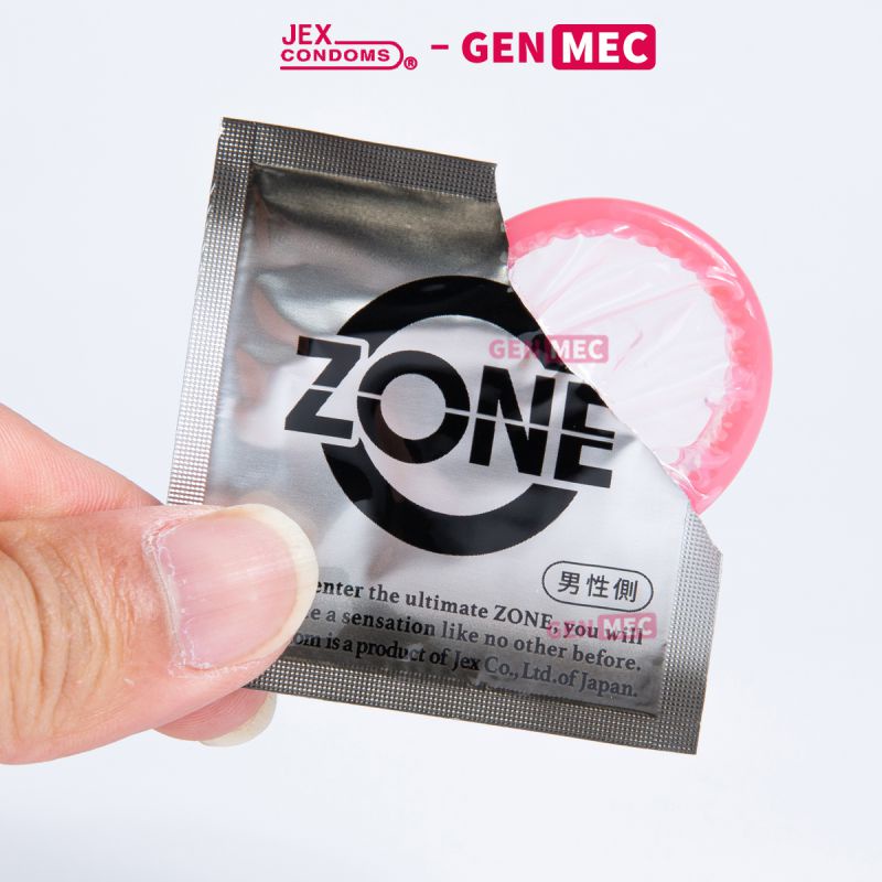 Bao cao su 0.01 Jex Zone Condom Nhật Bản, bao cao su siêu mỏng, trơn, kéo dài thời gian