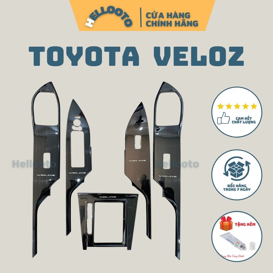 Ốp nội thất xe Toyota Veloz 2021 2022 2023 Mẫu Titan Cao Cấp - 5 chi tiết + tặng kèm keo tăng dính