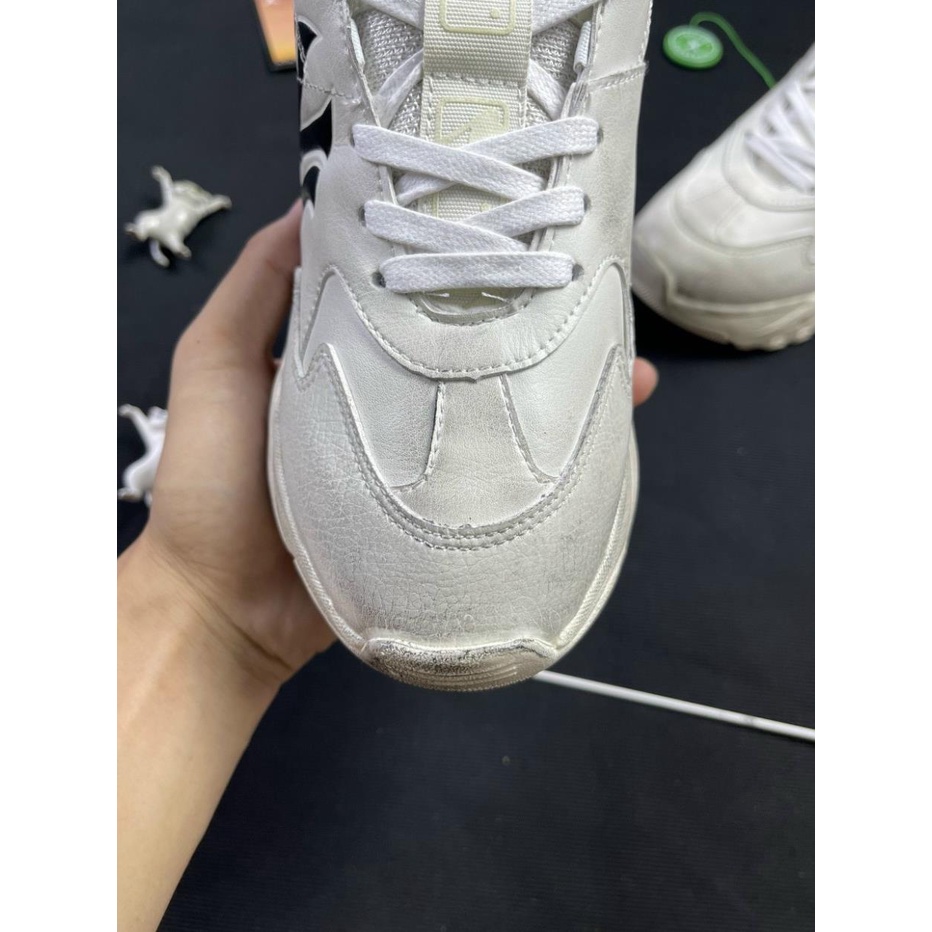 Giày thể thao nam nữ đế cao NY bẩn,Giày MLB Đen NY Trắng bẩn