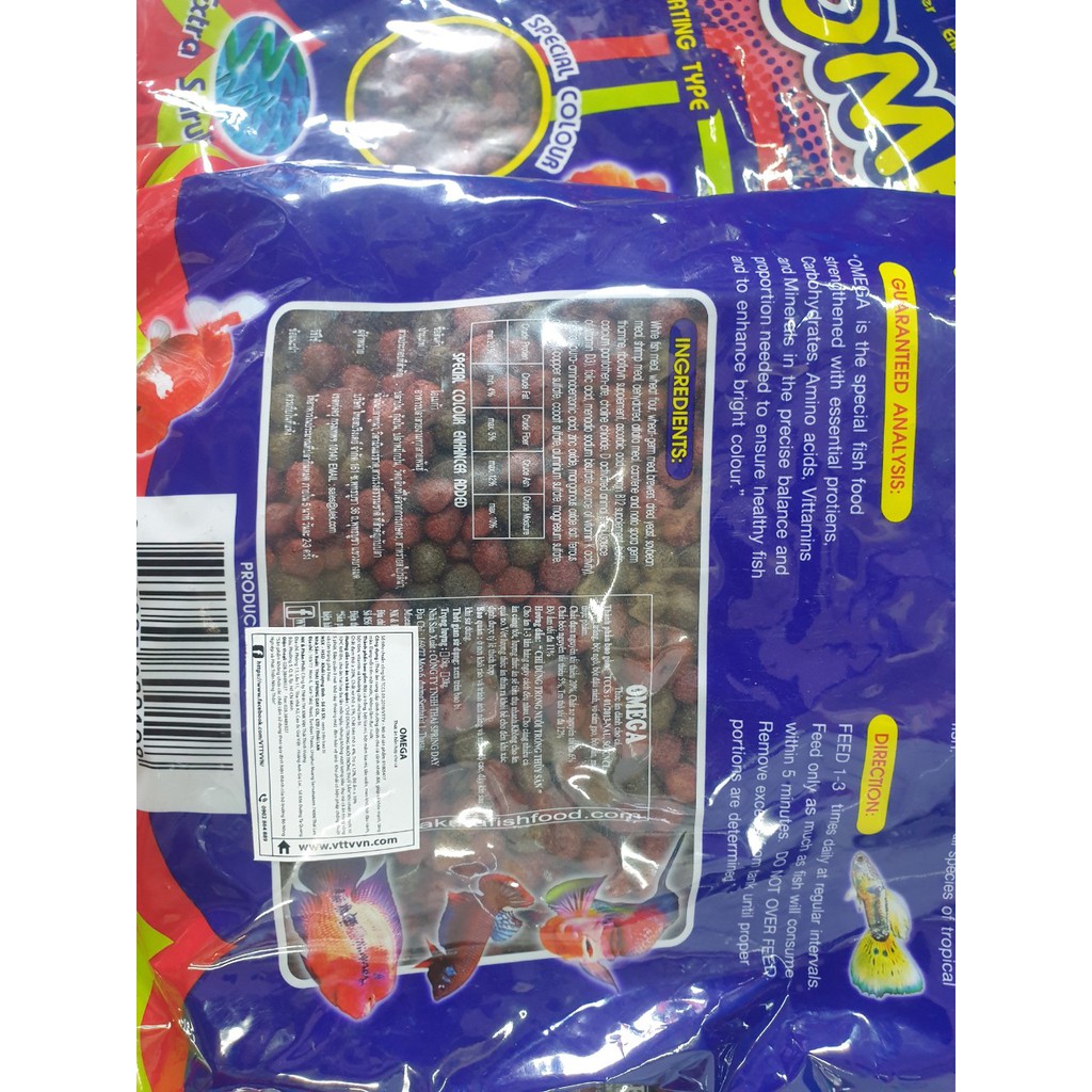 THỨC ĂN  CHO CÁ OMEGA 1KG