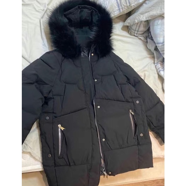 Áo phao dáng lỡ mũ lông siêu hot - Kèm ảnh thật