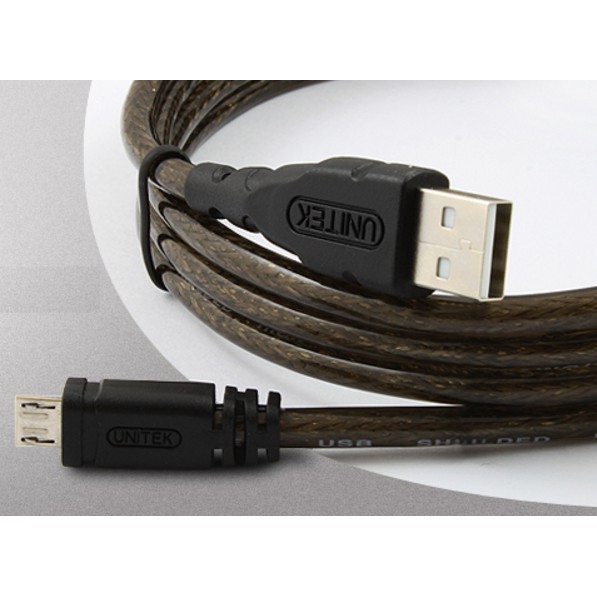 Cáp Micro USB  Dây Bọc Chống Nhiễu 1.5m Unitek Y-C434