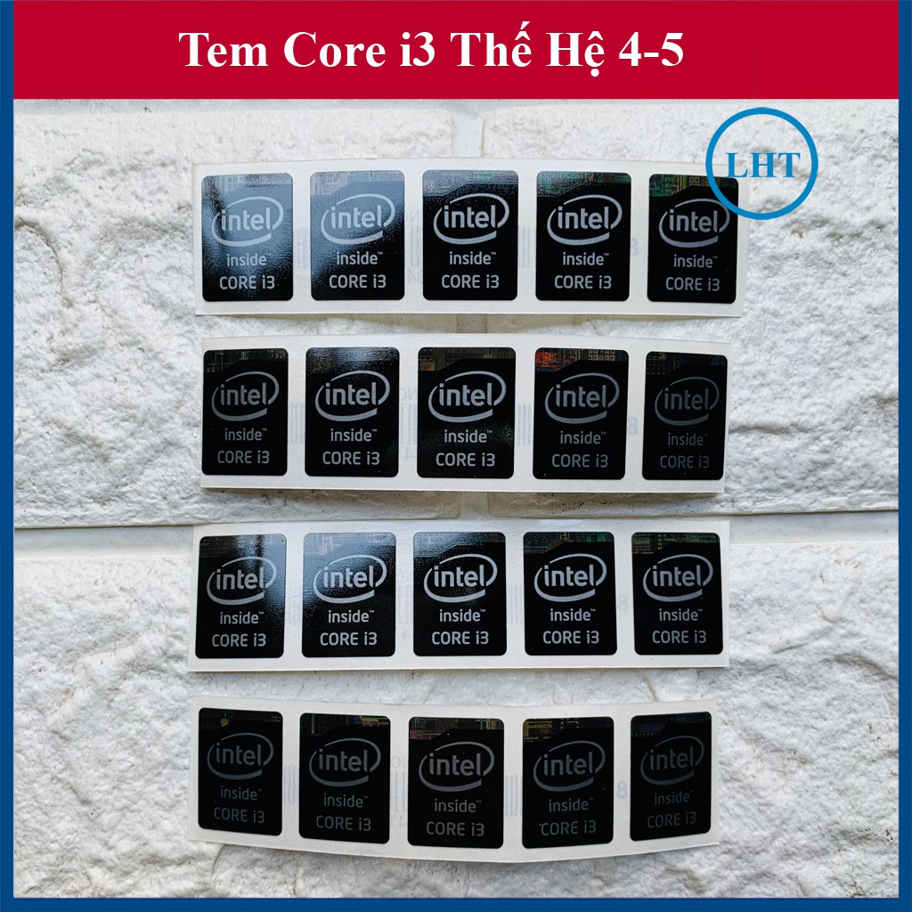 Tem Máy Tính Core i3 Thế Hệ 4, Thế Hệ 5 - màu Đen