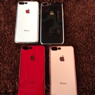 Ốp dẻo giả kính viền si màu iphone 6/7/8/6pl/7pl/8pl