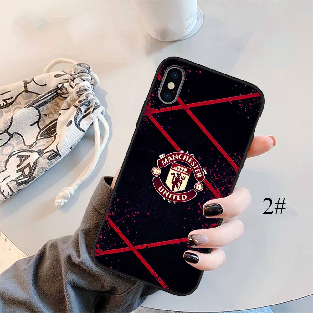 Ốp điện thoại silicon in logo Manchester United Wzi77 thích hợp cho Iphone 13 12 Pro Max Mini Xs Max X