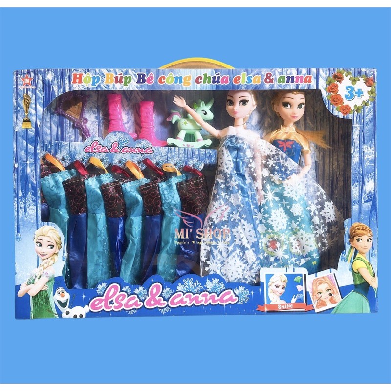 Ảnh thật ❄️ Búp Bê Elsa + Anna + Đầm + Phụ Kiện ❄️ Ảnh shop tự chụp