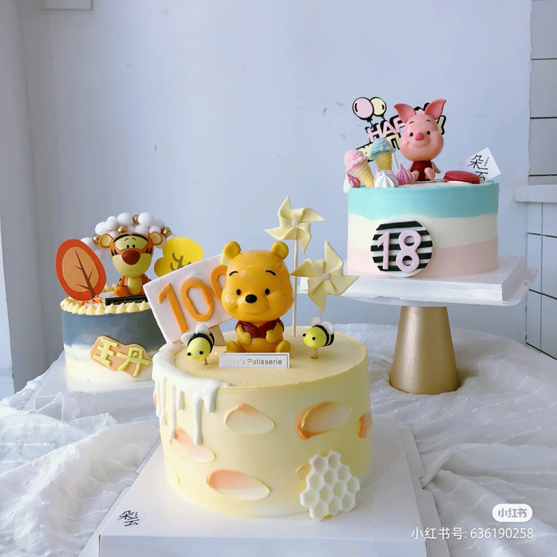 Đồ Trang Trí Bánh Kem Hình Gấu Pooh / Heo Peppa / Hổ / Heo Peppa / Tigger / Mưa Xinh Xắn Cho Bé