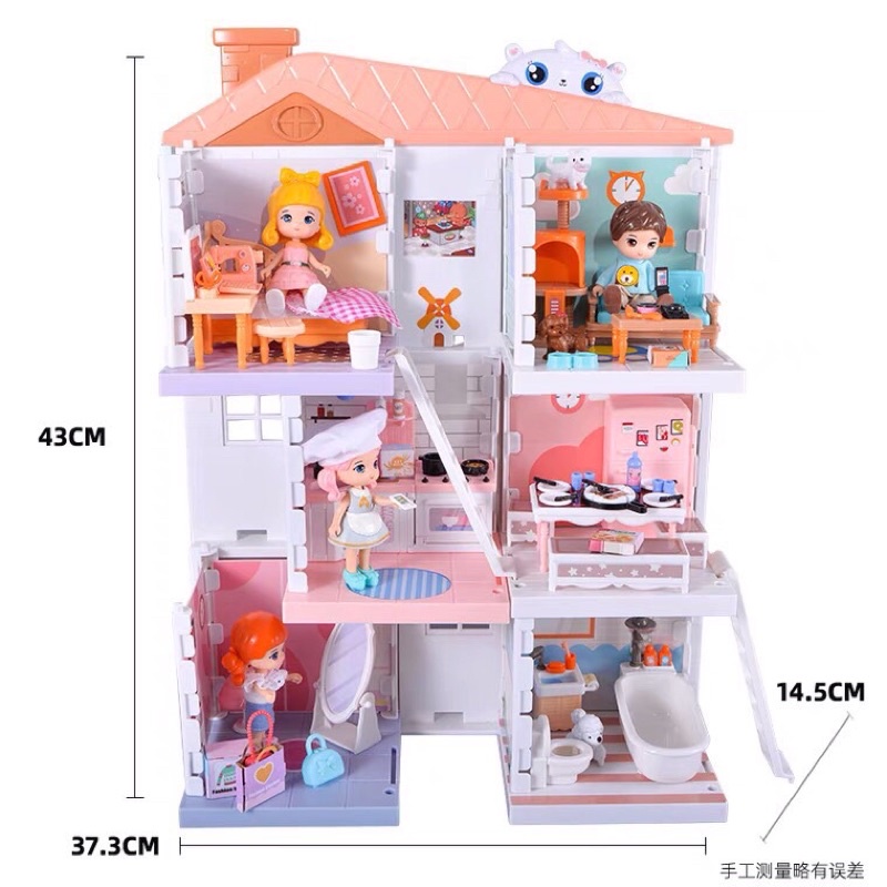 NGÔI NHÀ BÚP BÊ MÔ HÌNH LẮP RÁP SIÊU XỊN ngôi nhà búp bê