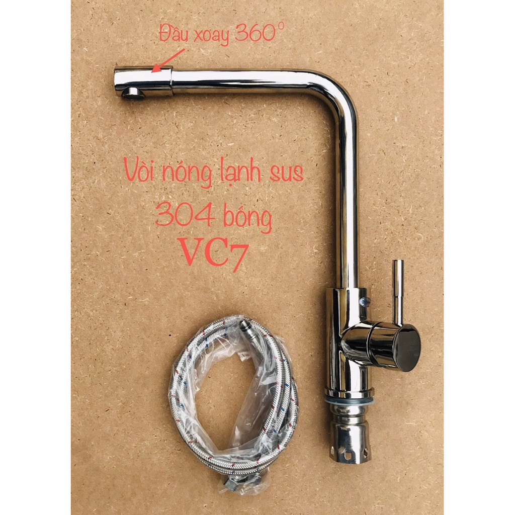 ComBo Chậu Rửa Chén Bát  INOX SUS 304 100x48 + Vòi INOX SUS 304 Nóng Lạnh