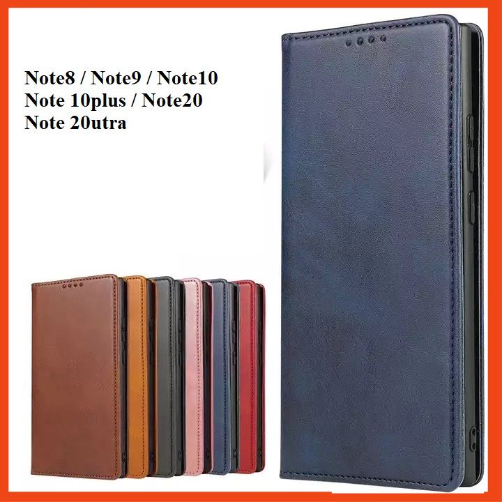 Bao da điện thoại Samsung note8 / note9 / note10 / note 10plus / note20 / note 20utra chất liệu da tốt có ví đựng tiền