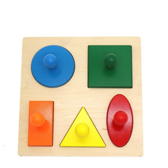 Giảm 10% [Tối Đa 35K Đơn Từ 50K] - Đồ Chơi Gỗ - Bảng Ghép Hình - Giáo Cụ Montessori - Các Dạng Hình Học