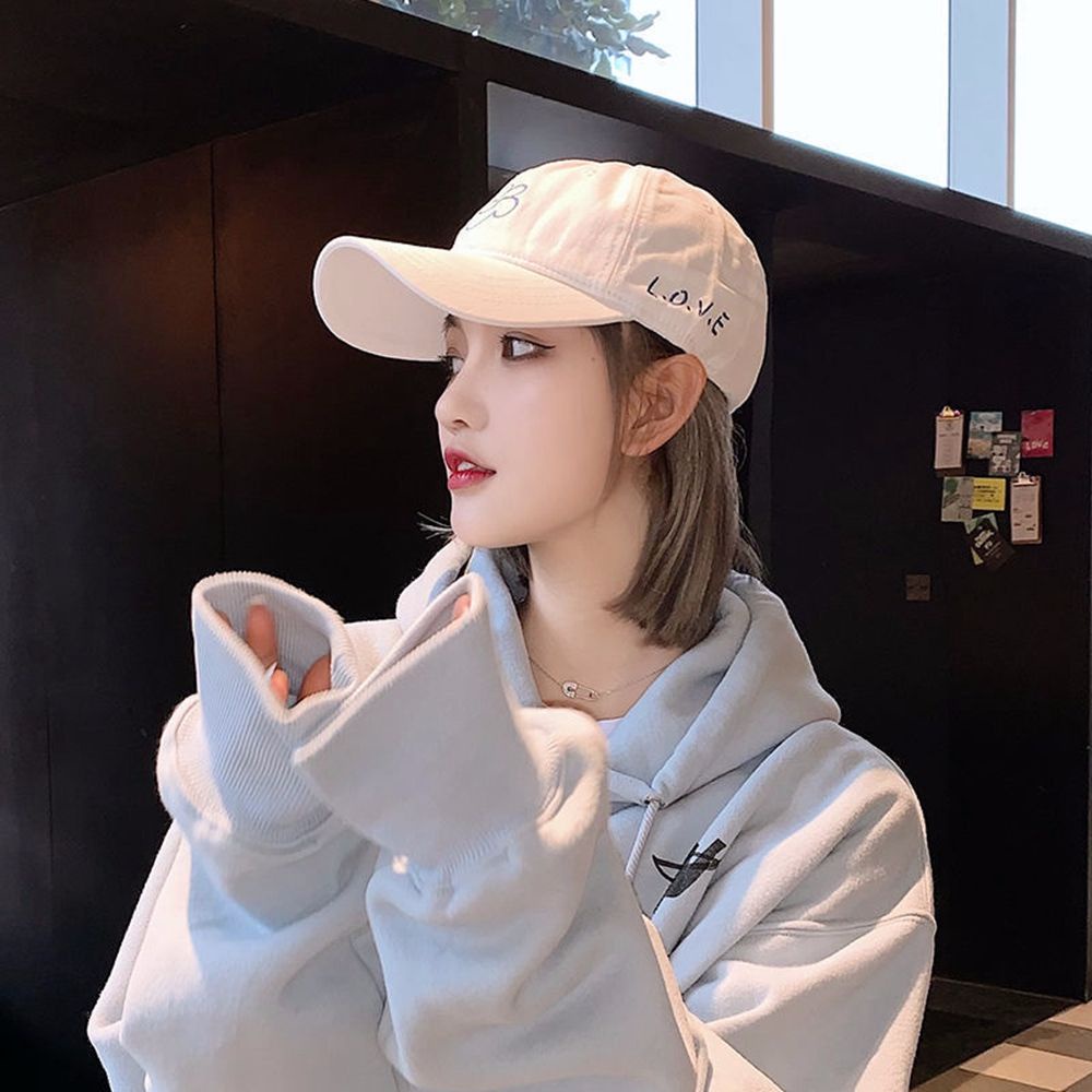 Mũ lưỡi trai SKJK bằng cotton thêu hoa đơn giản thời trang phong cách hip hop