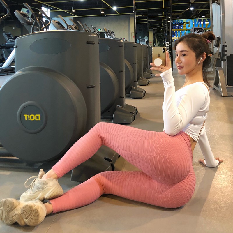 QUẦN TẬP GYM,YOGA CHUN MÔNG Ô VANG 2 VẠCH CẠP CAO, ÔM EO CM118