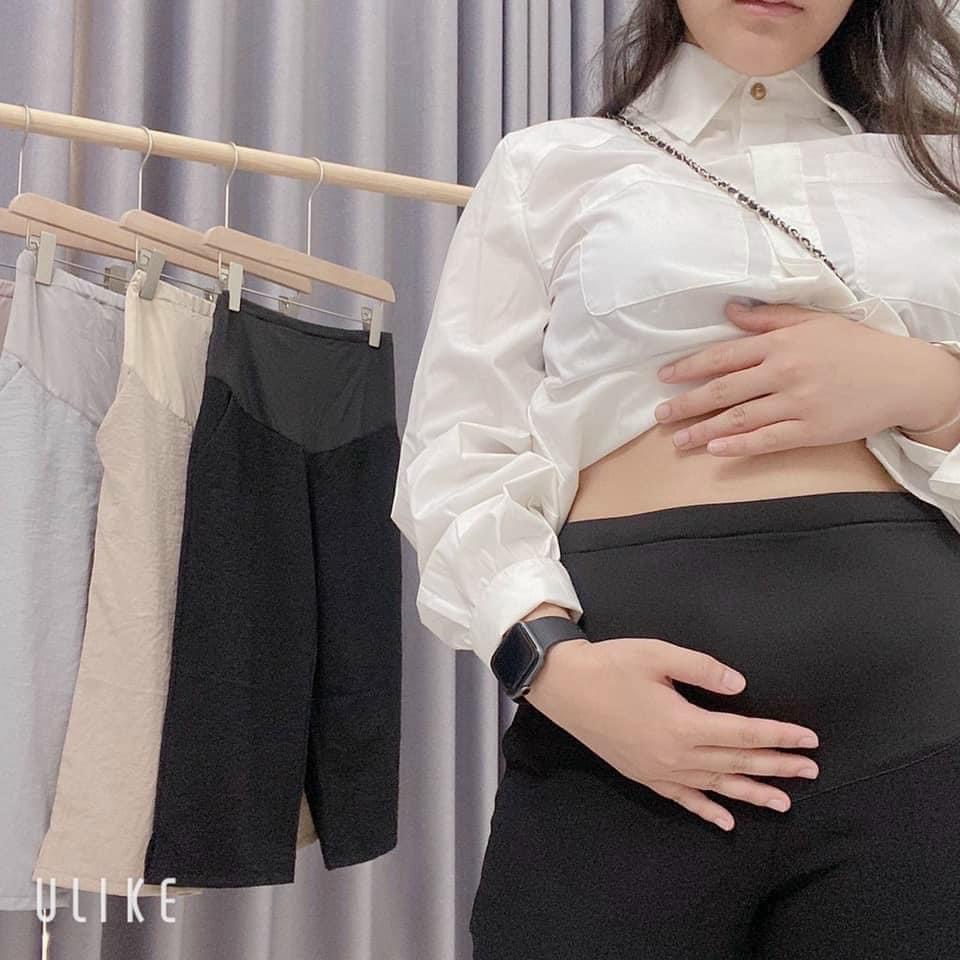 Quần Bầu lửng đũi mặc hè mềm mát - có chun chỉnh bụng tiện lợi